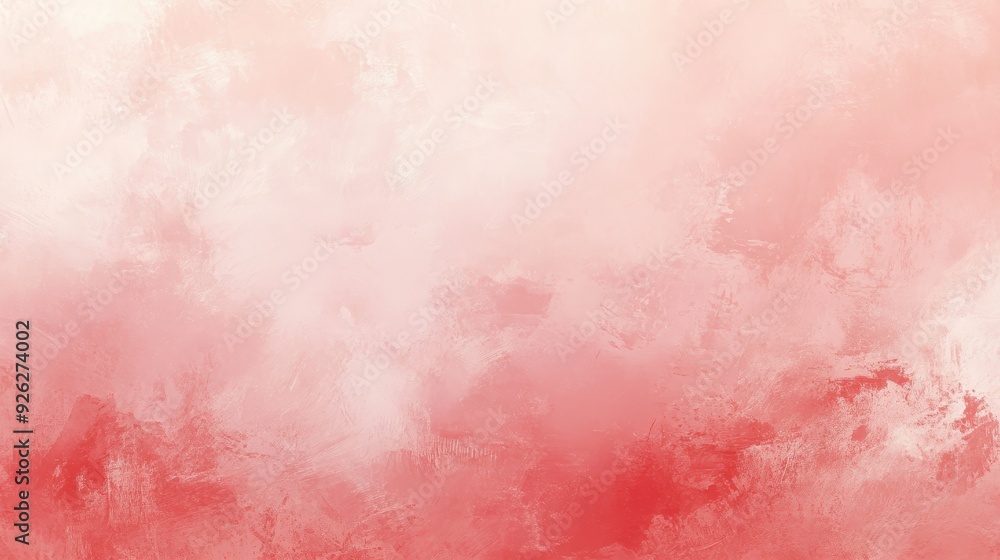 Obraz premium A soft gradient background transitioning from light to dark red hues.