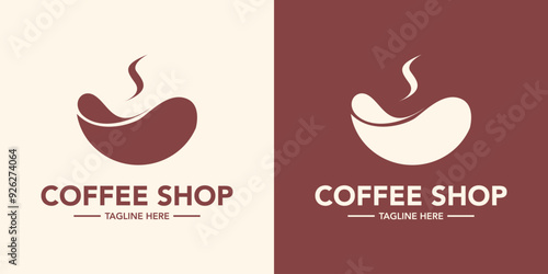 Simple coffee shop logo design. Cafe logo simple design template