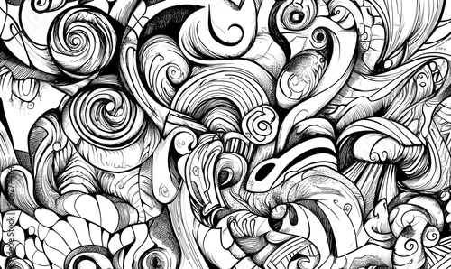 abstract doodle hand drawn design background