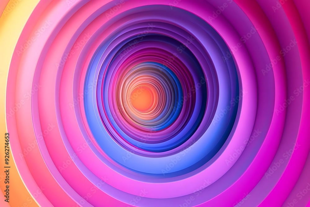 Abstract 3D Background of Colorful Spiral Rings Abstract 3D Background of Colorful Spiral Rings