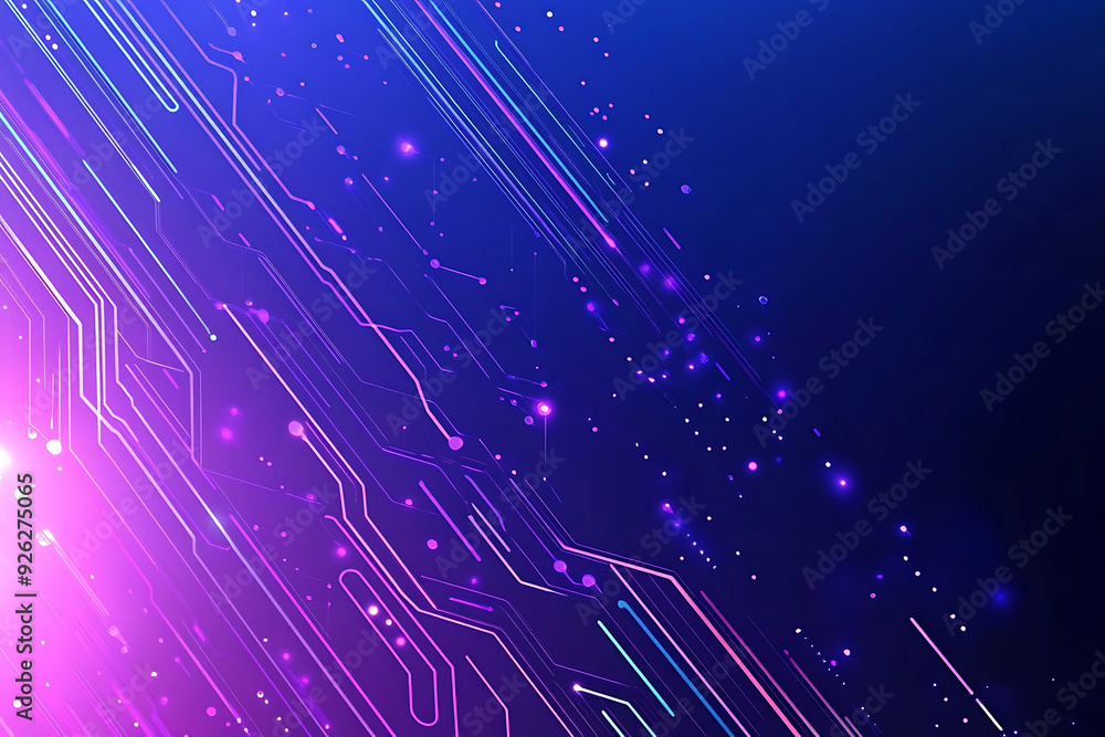 Futuristic vector illustration of an abstract circuit board with neon blue and purple gradients, showcasing intricate digital patterns and tech elements Futuristic vector illustration of an abstract circuit board with neon blue and purple gradients, showcasing intricate digital patterns and tech elements