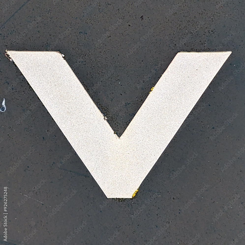 Fototapeta premium Written Wording in Distressed State Typography Found Letter Randsom Note V