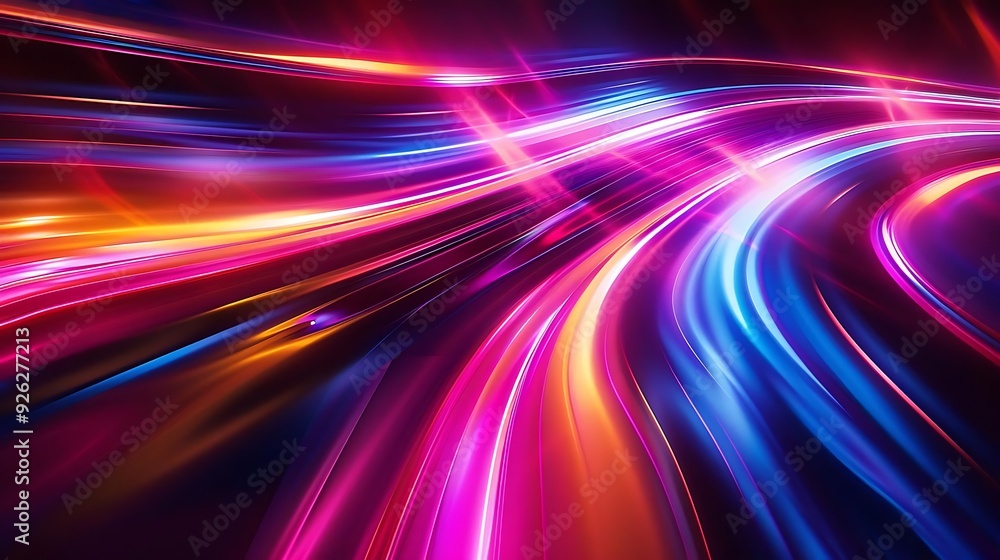 Abstract Background of Colorful Wavy Lines Abstract Background of Colorful Wavy Lines