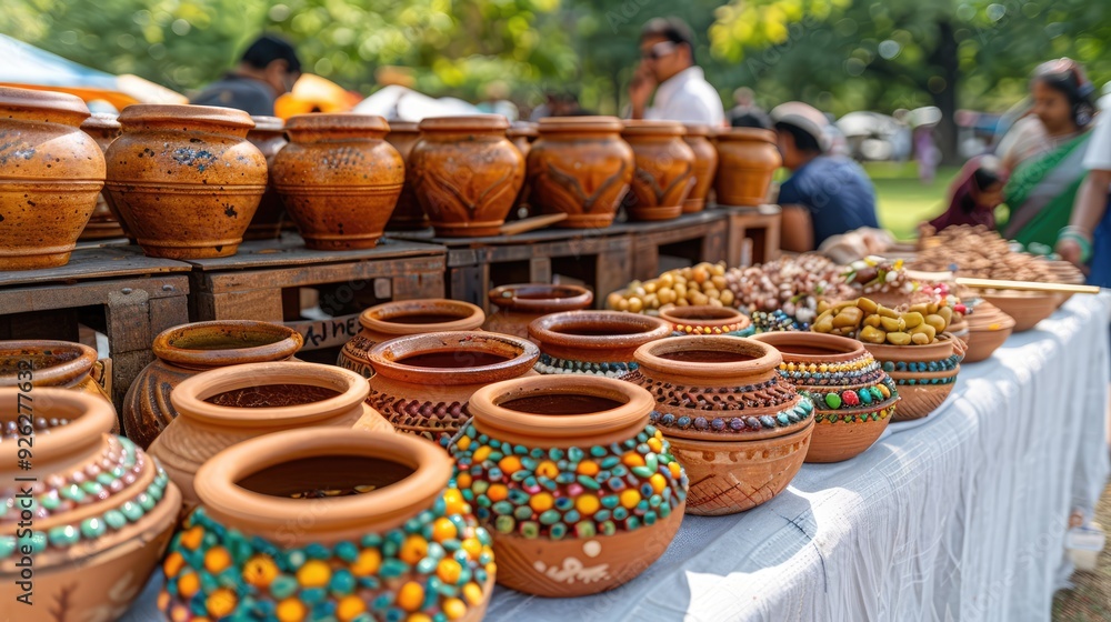 Fototapeta premium pots in the market