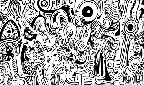 abstract doodle hand drawn design background