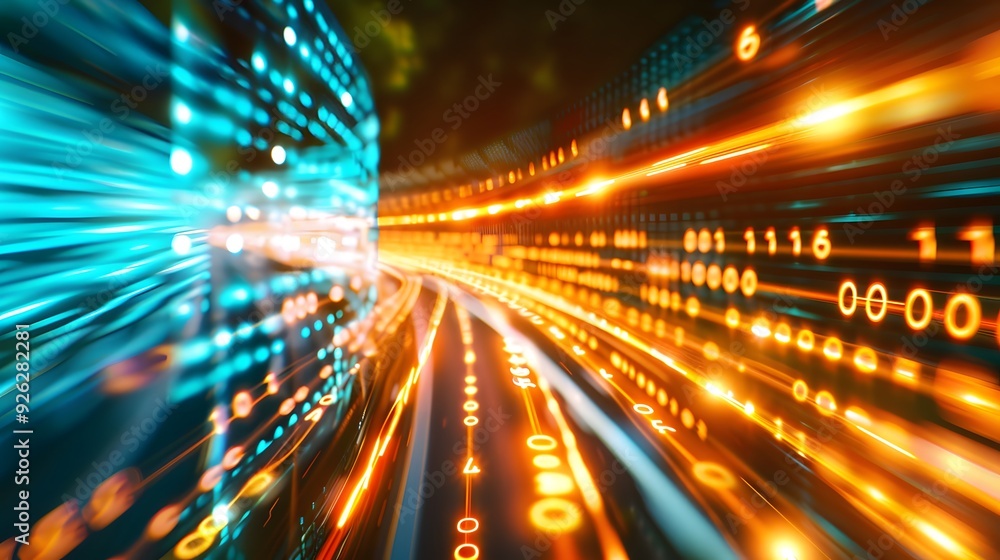 A vivid representation of high-speed data transmission A vivid representation of high-speed data transmission