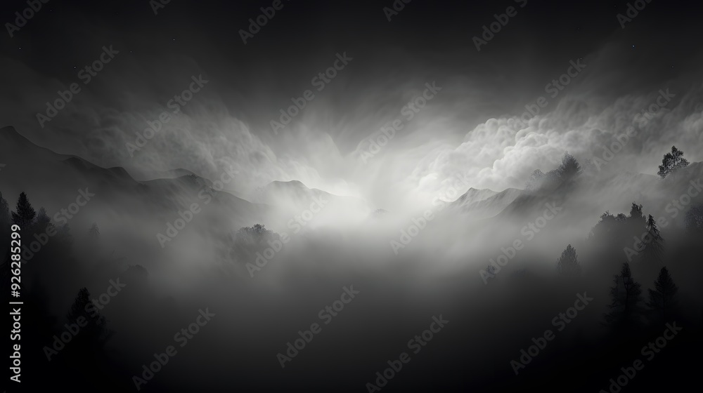 Black, white, and gray grainy noisy background featuring an abstract swirl, ideal for banner poster backdrop design Black, white, and gray grainy noisy background featuring an abstract swirl, ideal for banner poster backdrop design