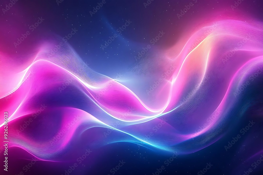 Abstract Background with Glowing Pink and Blue Waves Abstract Background with Glowing Pink and Blue Waves