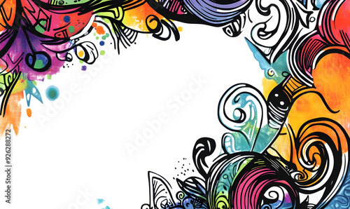 abstract doodle hand drawn design background