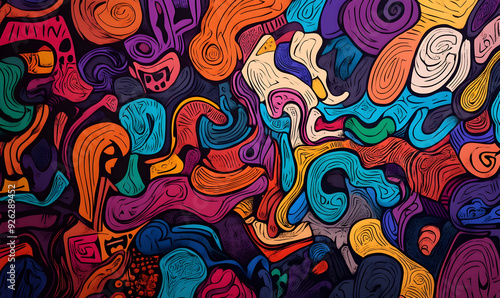 abstract doodle hand drawn design background