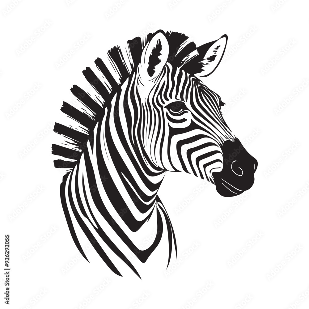 line art zebra on white background. sketch style. Vector graphic icon animal. line art zebra on white background. sketch style. Vector graphic icon animal.