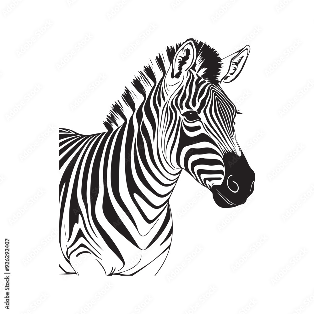 line art zebra on white background. sketch style. Vector graphic icon animal. line art zebra on white background. sketch style. Vector graphic icon animal.