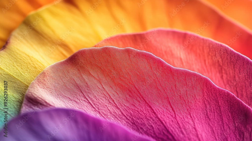 Close-up of Colorful Petals with Gradient Hues Close-up of Colorful Petals with Gradient Hues