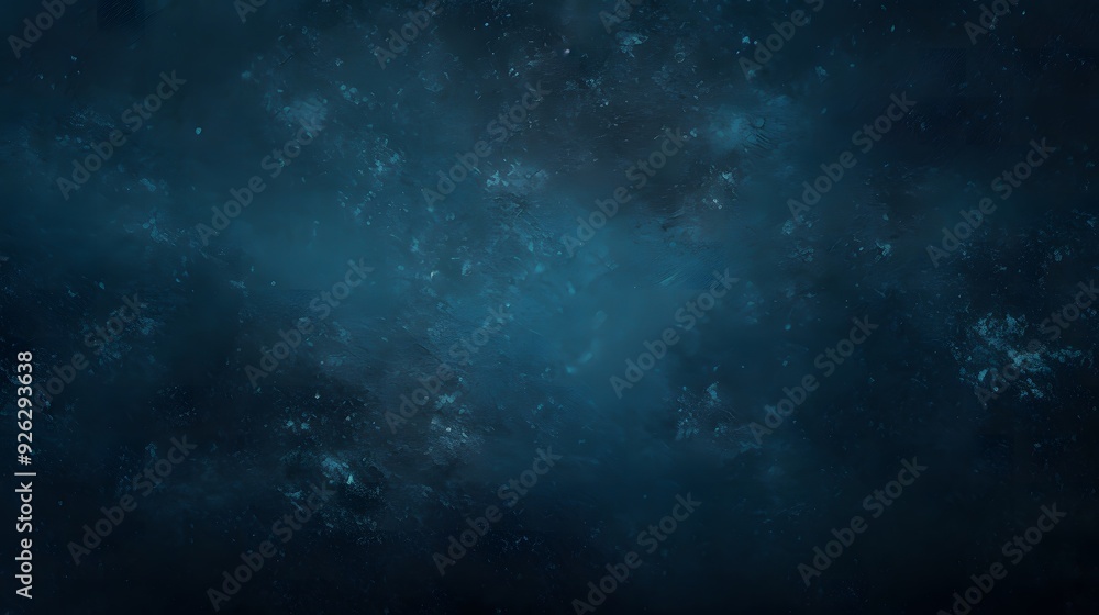 Fototapeta premium Blue grainy background with a vibrant dark noise texture. Perfect for a dynamic banner design