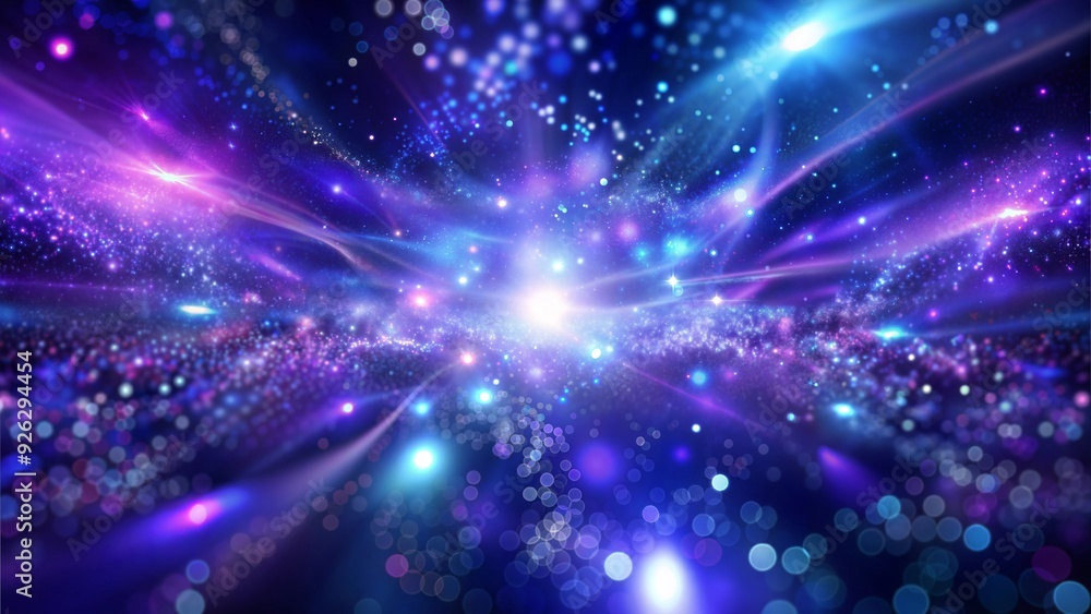 Fototapeta premium abstract glitter silver, purple, blue lights background. de-focused