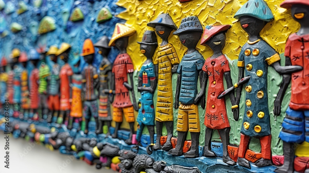 Fototapeta premium people in a row