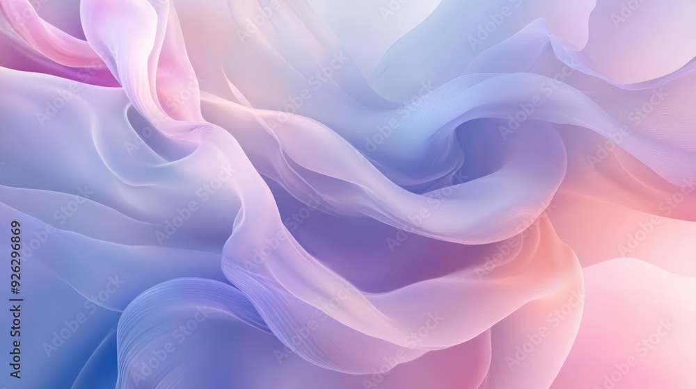 Obraz premium Soft, flowing pastel colors create a dreamy abstract background, perfect for designs and digital art projects.