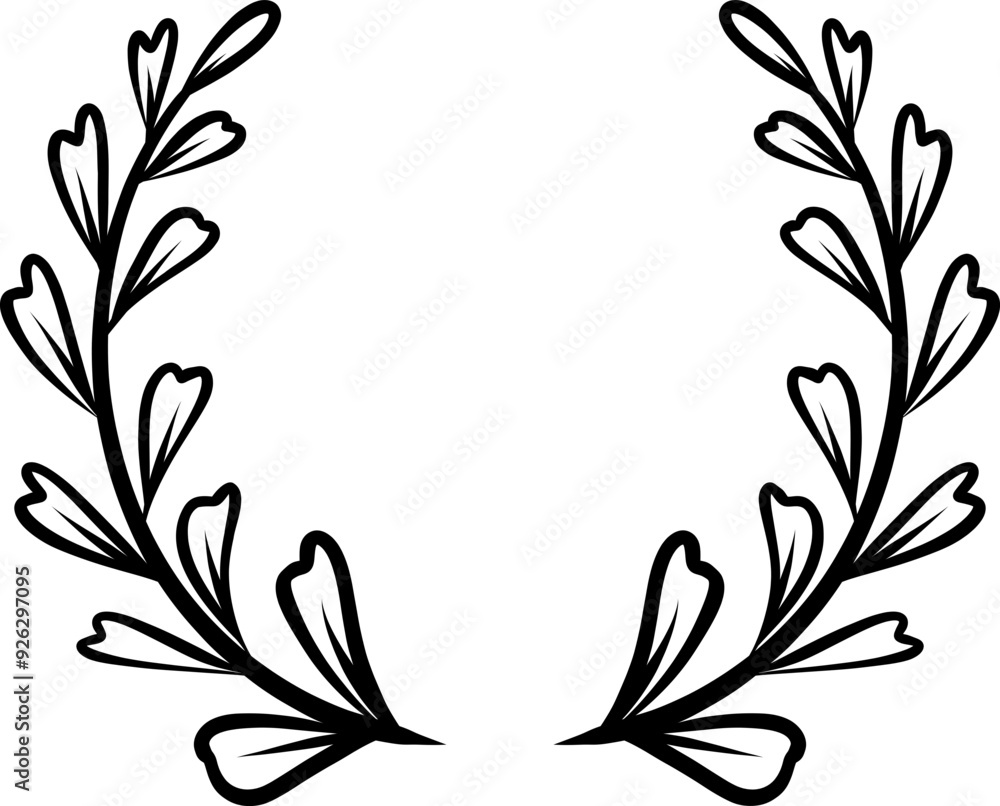 Elegant Hand-Drawn Floral Wreaths Elegant Hand-Drawn Floral Wreaths