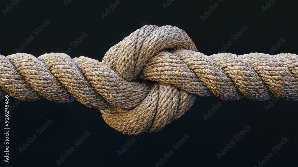 A rope is tied in a knot A rope is tied in a knot