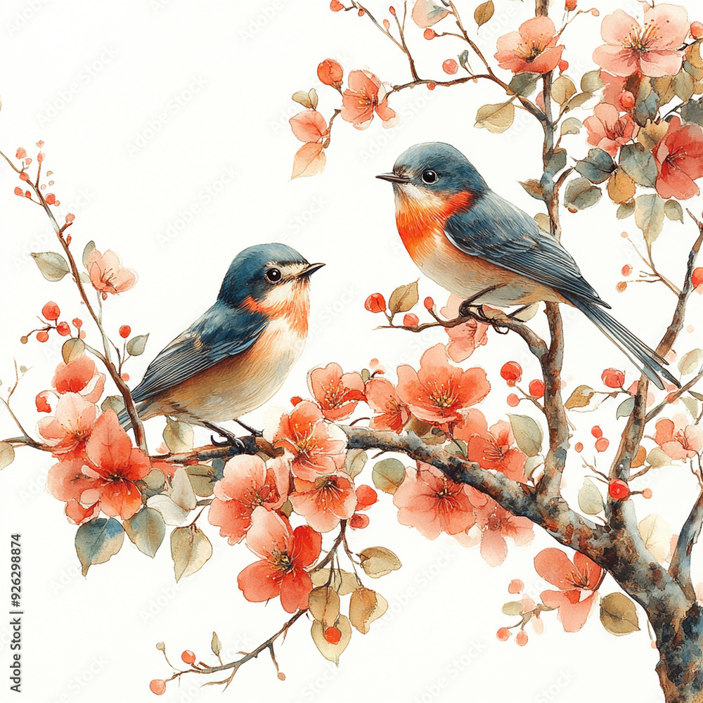 floral and bird decoration painting floral and bird decoration painting