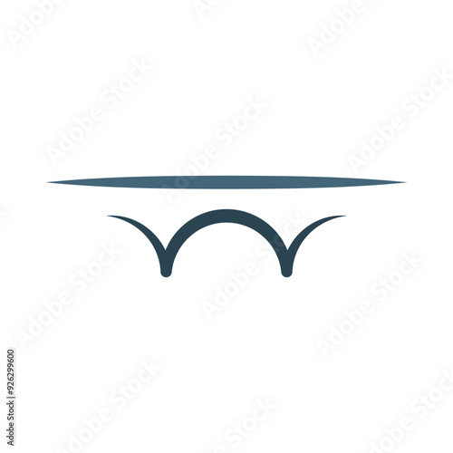 line bridge logo stylized vector icon