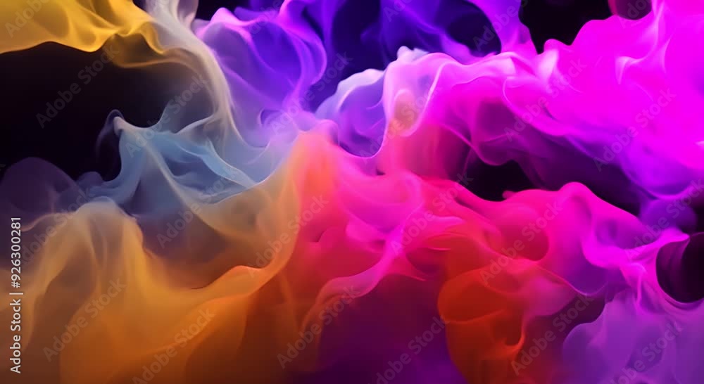 The graceful flow of vibrant smoke creates a mesmerizing scene, offering an ethereal visual experience that captivates the viewer The graceful flow of vibrant smoke creates a mesmerizing scene, offering an ethereal visual experience that captivates the viewer