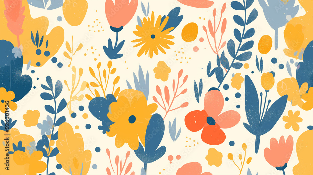 Cute doodle pattern background with abstract shapes and dots. Modern vector pattern for Banner, Flyer, Cover... Cute doodle pattern background with abstract shapes and dots. Modern vector pattern for Banner, Flyer, Cover...