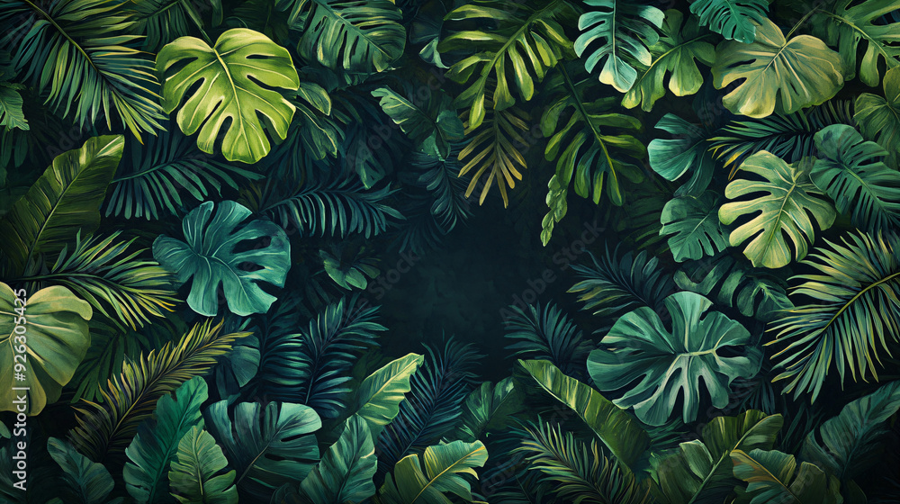Fototapeta premium Tropical Leaf Background.
