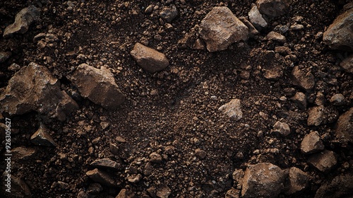 Wallpaper Mural A rocky, dirt-covered area with a few large rocks scattered throughout Torontodigital.ca