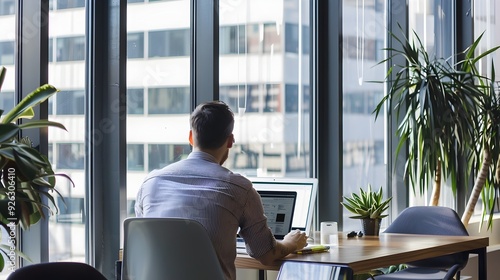 Minimalist Office Setting w...