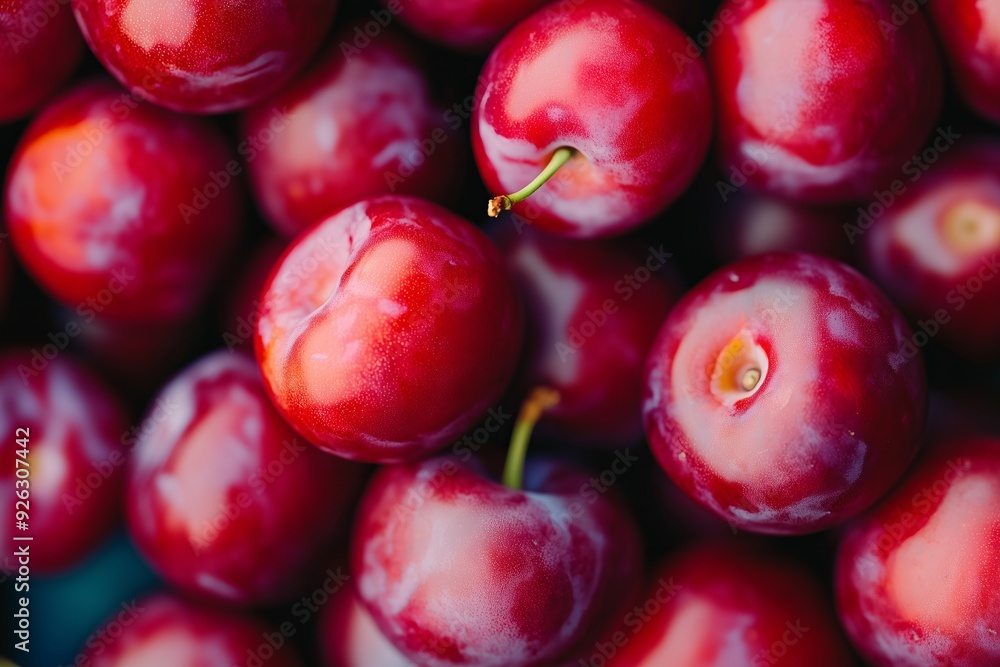Macro photo of imperfect fresh plums like they came from farmer's market Macro photo of imperfect fresh plums like they came from farmer's market
