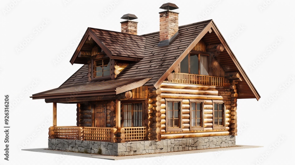 Small house figurine on transparent background Small house figurine on transparent background