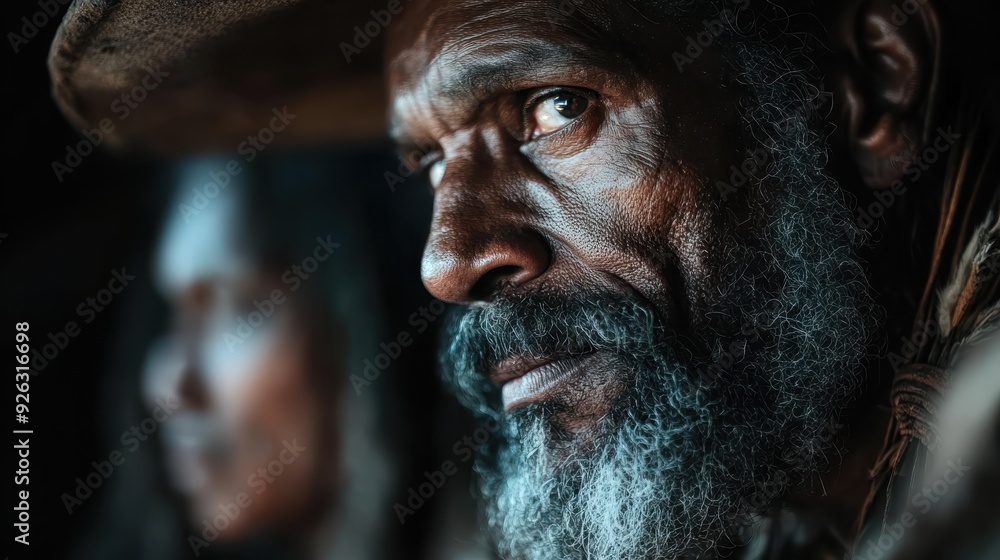An image of a person in a traditional hat, with striking play of shadows and light, evoking a sense of mystery and depth in the subject's character and surroundings. An image of a person in a traditional hat, with striking play of shadows and light, evoking a sense of mystery and depth in the subject's character and surroundings.
