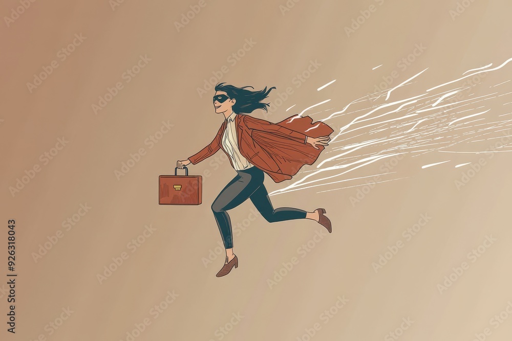 Superhero businessman with superpowers to win business success ...