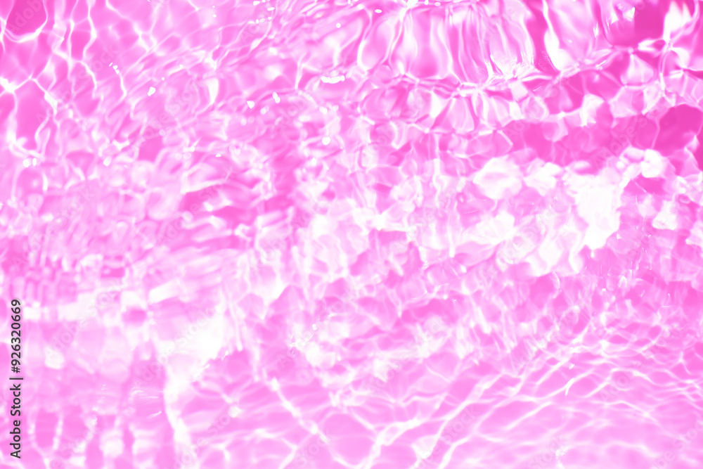 Pink water bubbles on the surface ripples. Defocus blurred transparent pink colored clear calm water surface texture with splash and bubbles. Water waves with shining pattern texture background Pink water bubbles on the surface ripples. Defocus blurred transparent pink colored clear calm water surface texture with splash and bubbles. Water waves with shining pattern texture background