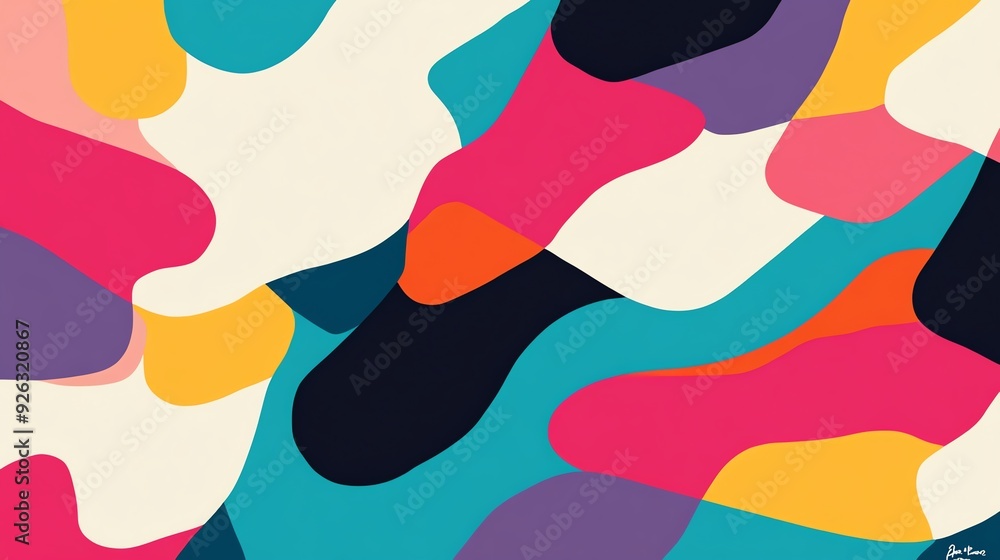 Abstract Colorful Shapes Digital Art Abstract Colorful Shapes Digital Art