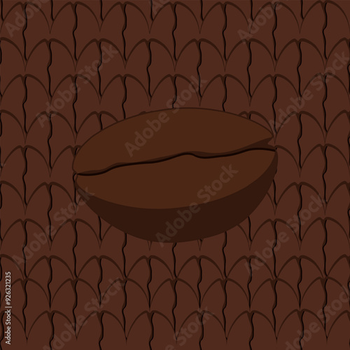 Coffee beans seamless pattern. International coffee day background template design. Flat style vector illustration can used web poster discord banner. EPS 10