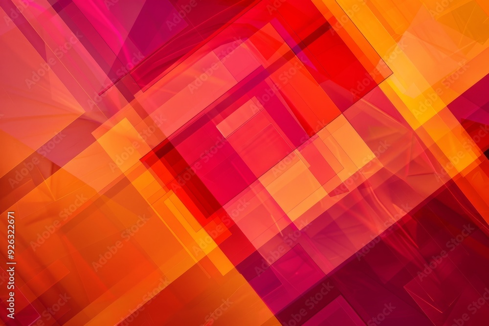 Abstract Red and Orange Geometric Design Abstract Red and Orange Geometric Design