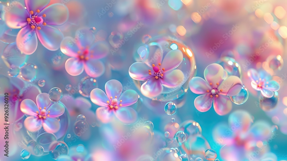 Dreamy Blossom Flowers with Soft Bokeh Lighting Dreamy Blossom Flowers with Soft Bokeh Lighting