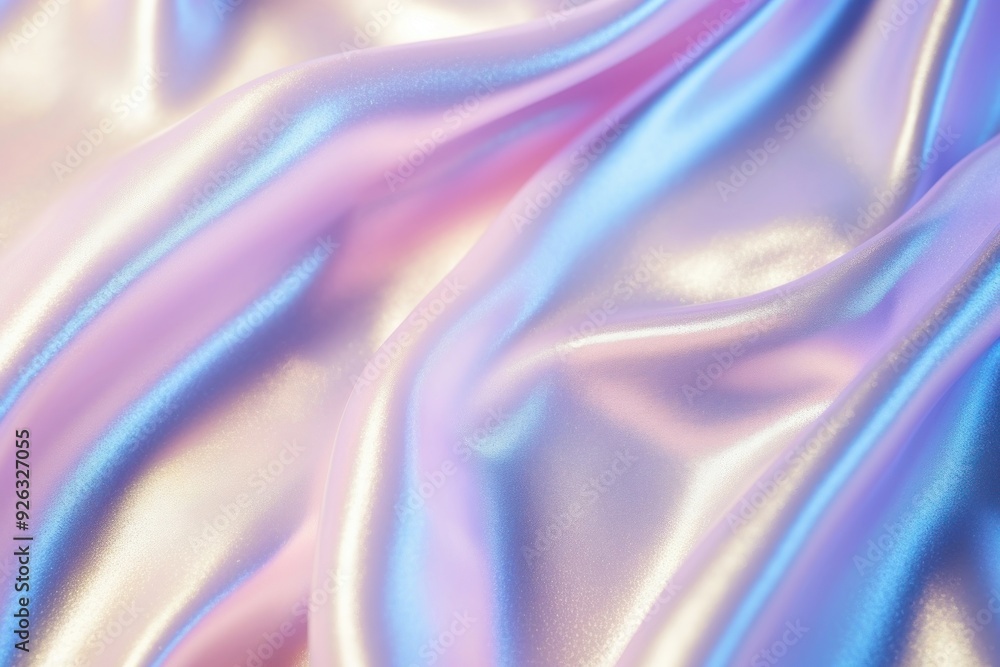Fototapeta premium Holographic fabric texture backgrounds silk abstract.