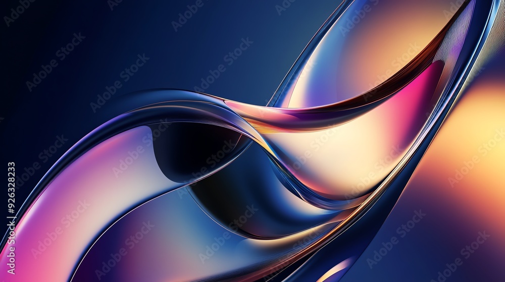 Naklejka premium Abstract Colorful Fluid Waves Background