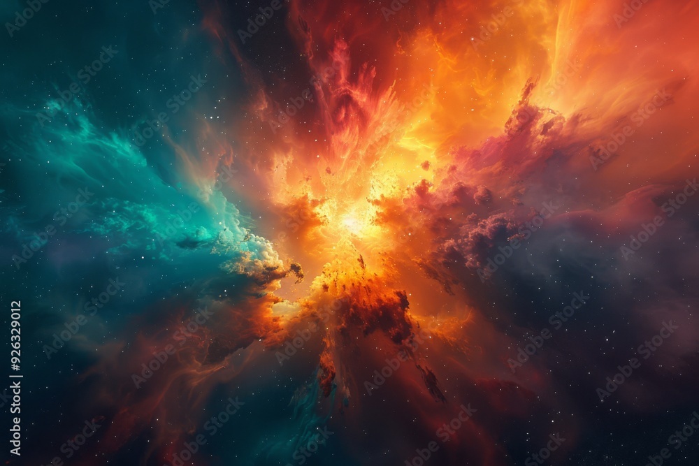 Cosmic Nebula: A Symphony of Color and Stars Cosmic Nebula: A Symphony of Color and Stars