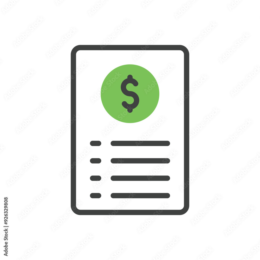 Cost Statement vector icon Cost Statement vector icon