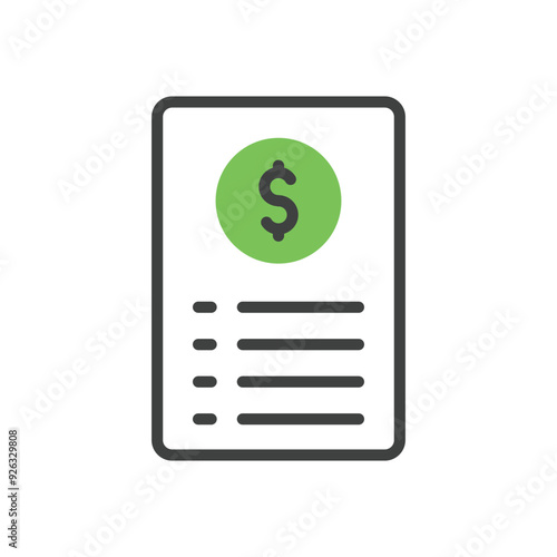 Cost Statement vector icon