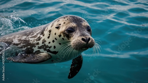 A seal that swims in the sea