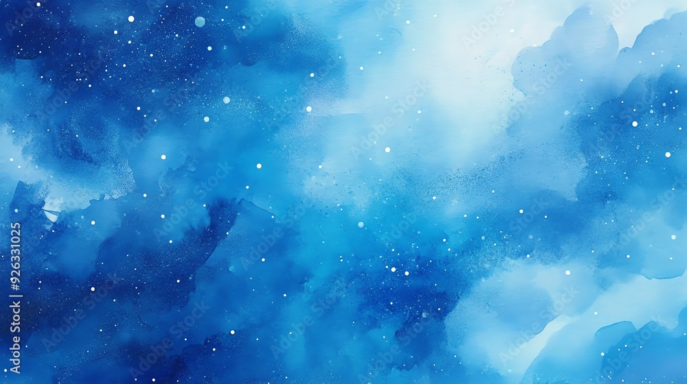 Blue Watercolor Galaxy Blue Watercolor Galaxy