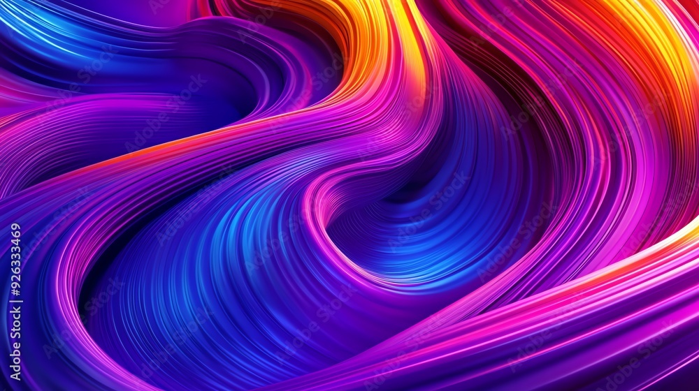 Fototapeta premium Abstract Colorful Swirling Lines