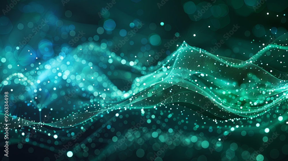 Digital technology banner featuring a green and blue background with a tech-inspired light effect, showcasing abstract innovation, future data, AI big data, internet networks Digital technology banner featuring a green and blue background with a tech-inspired light effect, showcasing abstract innovation, future data, AI big data, internet networks