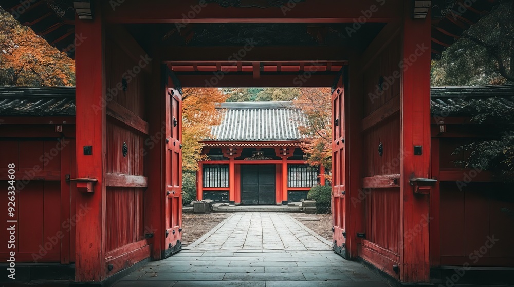 Temple gate located in Tokyo Japan Temple gate located in Tokyo Japan
