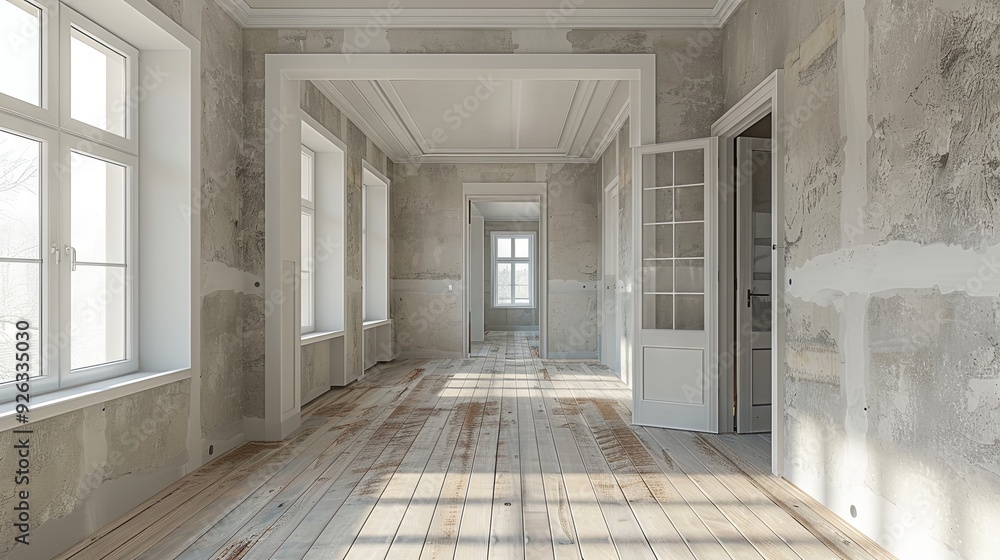 walk-through room undergoing renovation and modernization, featuring drywall plaster updates. walk-through room undergoing renovation and modernization, featuring drywall plaster updates.